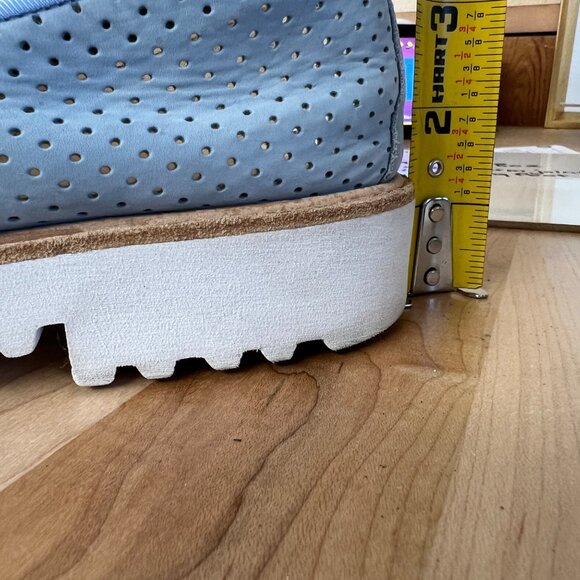 Paul Green Cailey Loafer Light Blue Perforated Slip-on White Sole Size 8 US - Picture 11 of 12